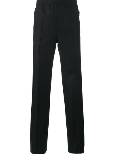 Shop Givenchy Raised Seam Trousers - Black