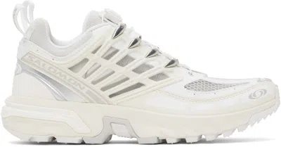 Salomon Breathable Mesh Sneakers With Durable Rubber Sole In White / Vanilla Ice