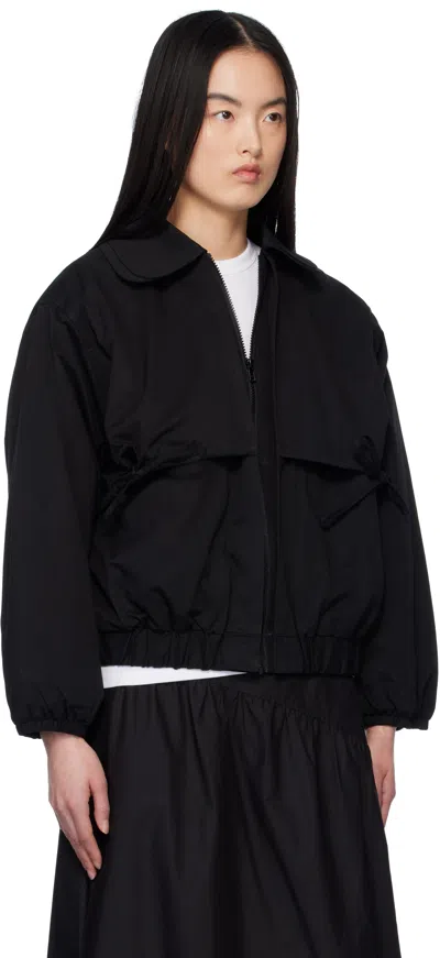 Deiji Studios Black Double Layered Jacket In Black