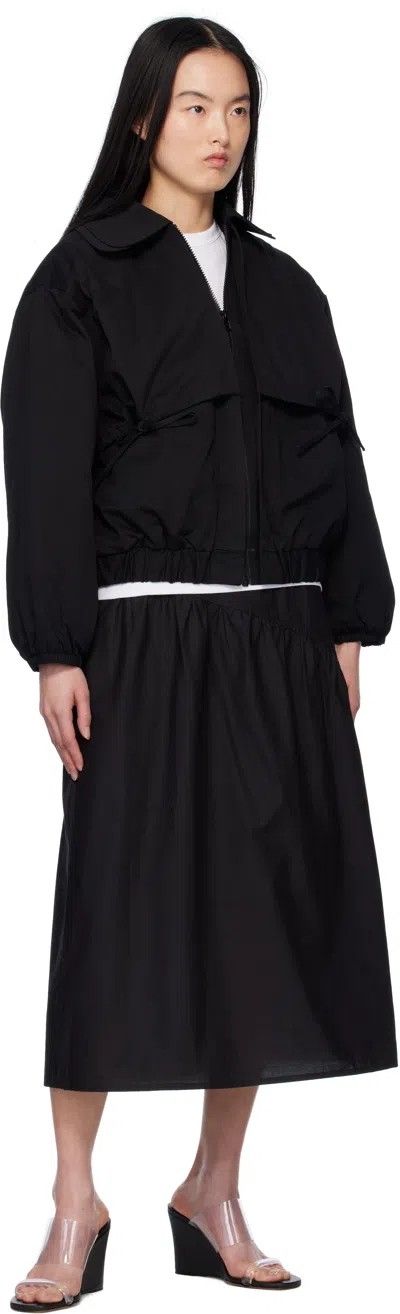 Deiji Studios Black Double Layered Jacket In Black