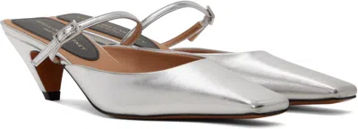 Stella Mccartney Spur Metallic Pump In Silver