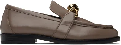 Bottega Veneta Mud Leather Astaire Loafers In Brown