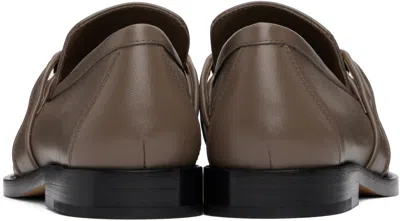 Bottega Veneta Mud Leather Astaire Loafers In Brown