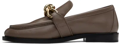 Bottega Veneta Mud Leather Astaire Loafers In Brown