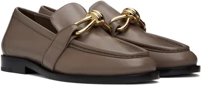 Bottega Veneta Mud Leather Astaire Loafers In Brown