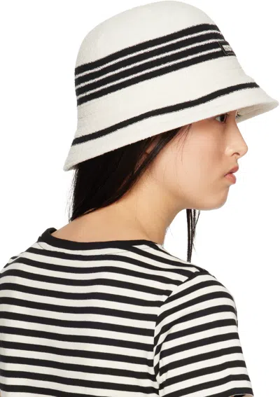 Moncler Bucket Cotton Blend Hat In White
