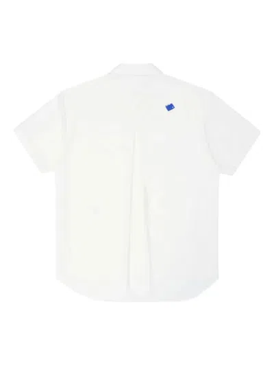 Ader Error Trs Tag Half Sleeve Shirts In White