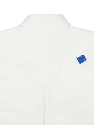 Ader Error Trs Tag Half Sleeve Shirts In White