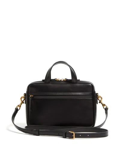 Valentino Viva Superstar Small Vlogo Leather Duffle Top-handle Bag In Black