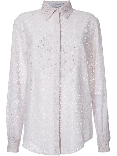 Stella Mccartney Floral Lace Shirt In White