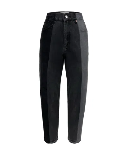 E.l.v Denim Pintuck Jean In Multi Black