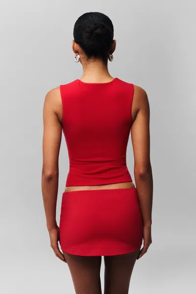 Danielle Guizio Ny Full Length Celestial Top In Red Love