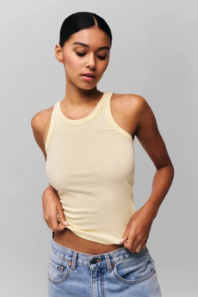 Danielle Guizio Ny Full Length Cotton Tank In Honey Butter