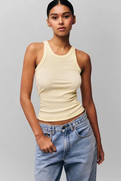 Danielle Guizio Ny Full Length Cotton Tank In Honey Butter