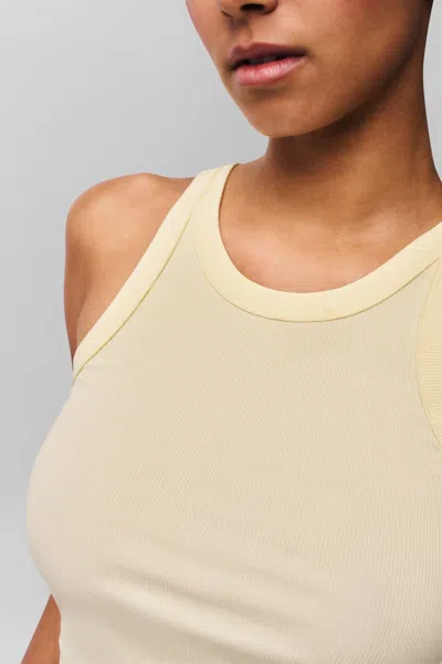 Danielle Guizio Ny Full Length Cotton Tank In Honey Butter