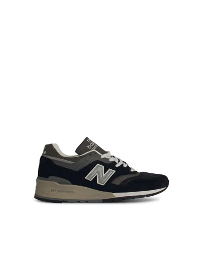 798 New Balance '997' Black Suede Blend Sneakers