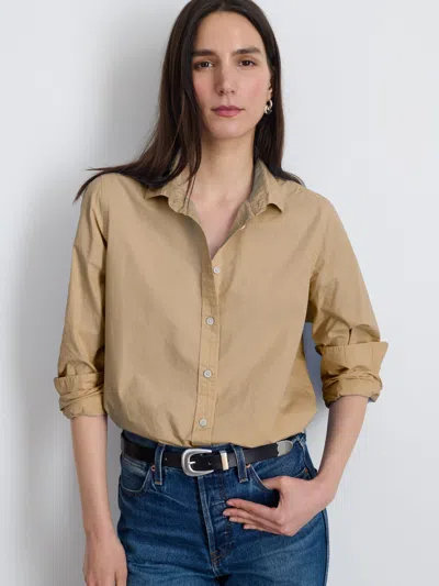Alex Mill Val Shirt In Poplin In Medium Khaki