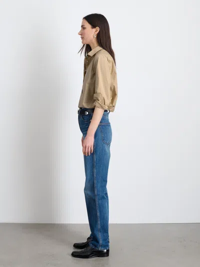 Alex Mill Val Shirt In Poplin In Medium Khaki