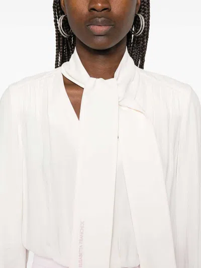 Elisabetta Franchi Viscose Jumsuit With Removable Trouser In White