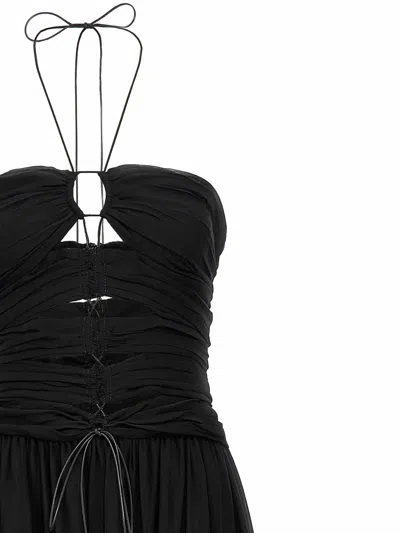 Tom Ford Cut-out Detail Silk Maxi Dress In Black