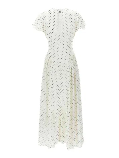 Rotate Birger Christensen Maxi Dress With Polka Dot Pattern In White