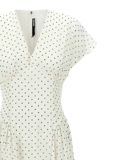 Rotate Birger Christensen Maxi Dress With Polka Dot Pattern In White