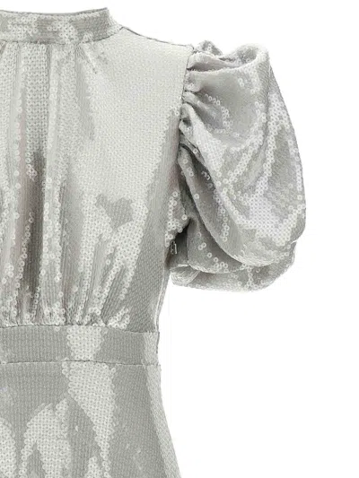 Rotate Birger Christensen Rotate Birgerchristensen Midi Dress With Sequins In Grey