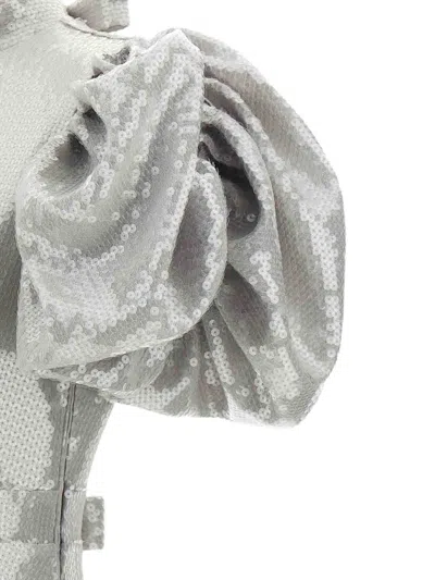 Rotate Birger Christensen Rotate Birgerchristensen Midi Dress With Sequins In Grey