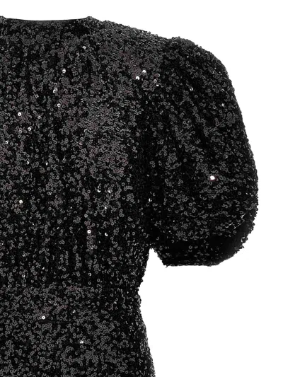 Rotate Birger Christensen Sequin Midi Dress Dresses Black In Black