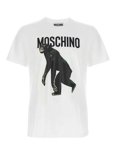 Moschino Logo-print T-shirt In Yellow