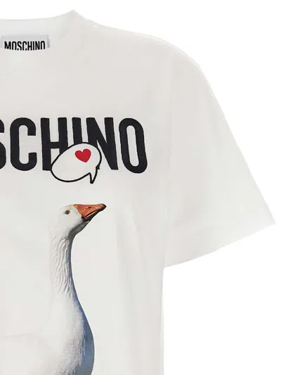 Moschino Classic Cotton T-shirts And Polos Collection In White