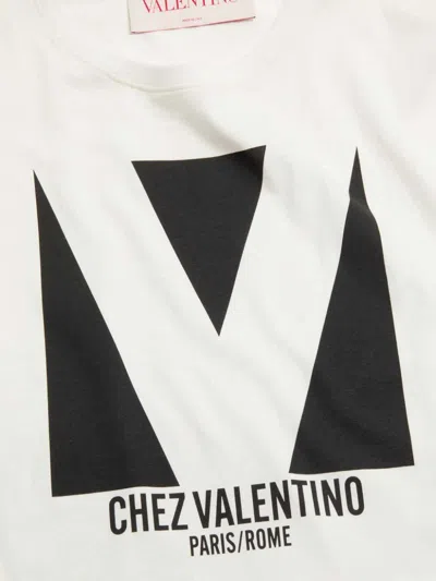Valentino T-shirt Logo In Cream