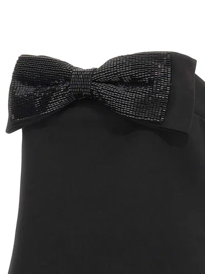 Self-portrait Strapless Top With Bow In Black