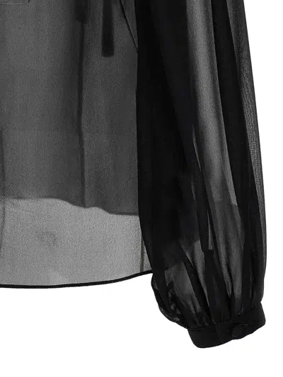 Tom Ford Black Silk Blouse In Black