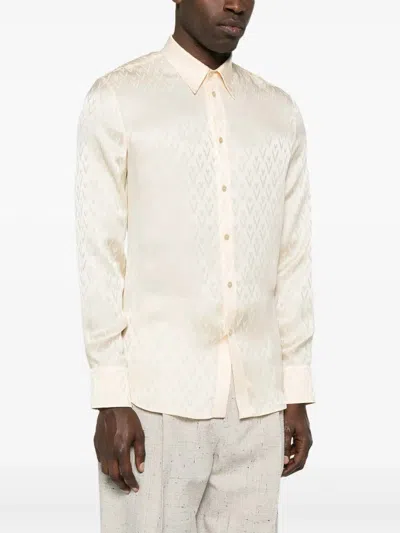 Valentino Toute La V-print Shirt In Beige