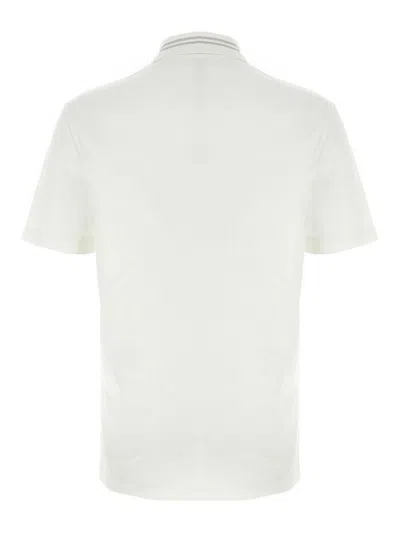 Versace White Polo Shirt With Medusa Detail On The Collar