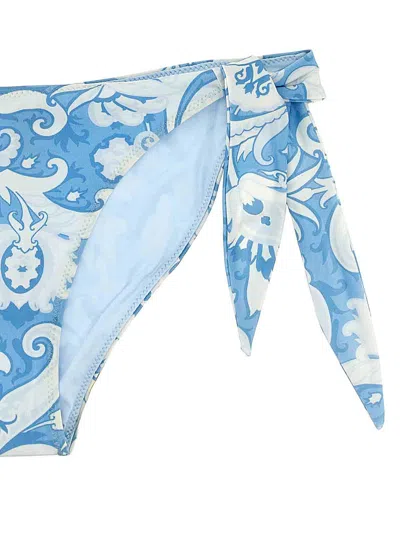 Etro Triangle Top Halter Neck Bikini In Light Blue