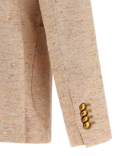 Tagliatore Blazer 'montecarlo' Button Cuffs In Nude & Neutrals