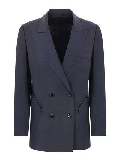 Blazé Milano Double-breasted Blazer In Gray