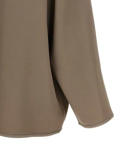 Fear Of God Collared Wool Jacket Long Sleeves Relaxed Fit In Beige