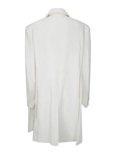 Act N°1 Deconstructed Corset Wool Blazer In Cream