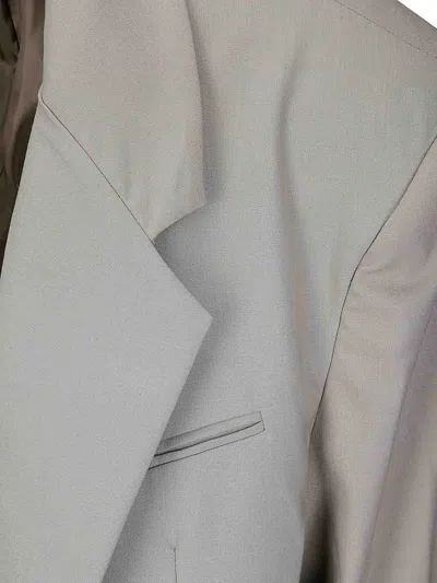 Act N°1 Deconstructed Corset Wool Blazer In Grey