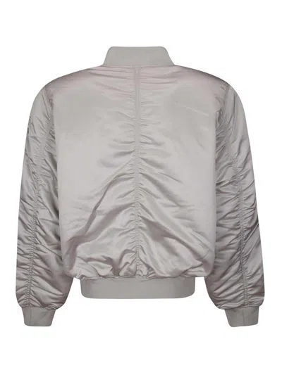 Alpha Industries Bomber Jacket With Zip Front Closure In Grey