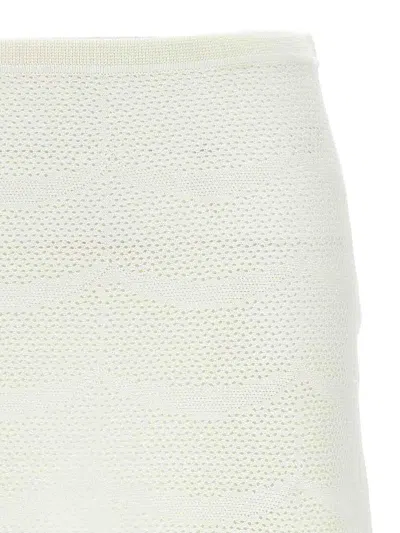 Tom Ford Crochet Mini Skirt With Elastic Waistband In White