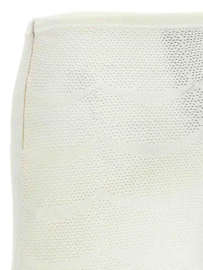 Tom Ford Crochet Mini Skirt With Elastic Waistband In White