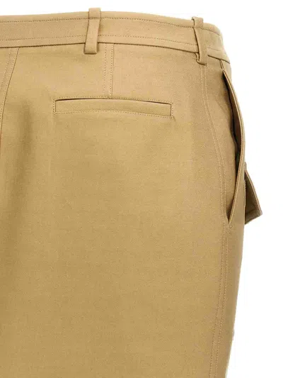 Tom Ford Twill Midi Skirt In Brown