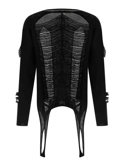 Rick Owens Men's Long Sleeves Top In Black