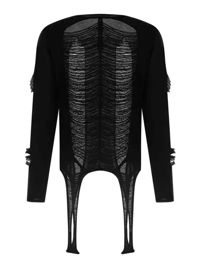 Rick Owens Men's Long Sleeves Top In Black