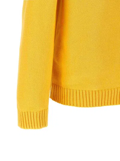 Moschino Cheerful Pixelated Smiley Face Knit Sweater In Yellow