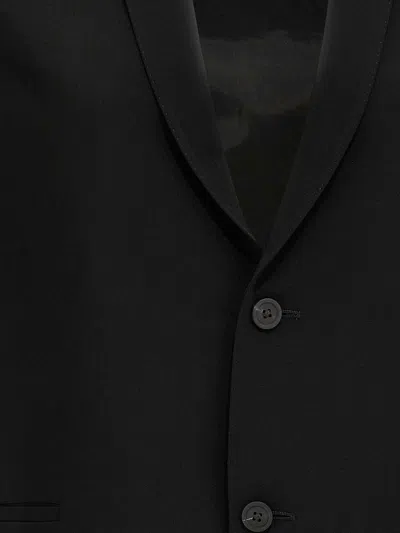 Rick Owens Tailored Sl Sleeveless Jacket With Back Belt In Black